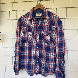 American-vintage Men's Navy and Blue Shirt